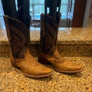 Hometown Men’s 8.5 Brown Leather Cowboy Western Boots